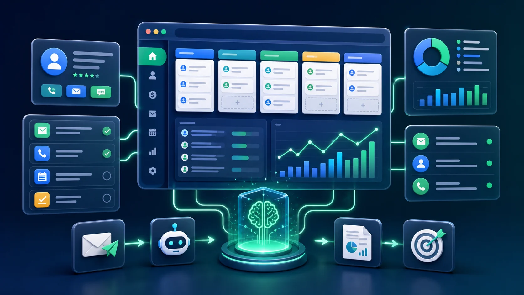 AI CRM reporting automation dashboard for sales decisions