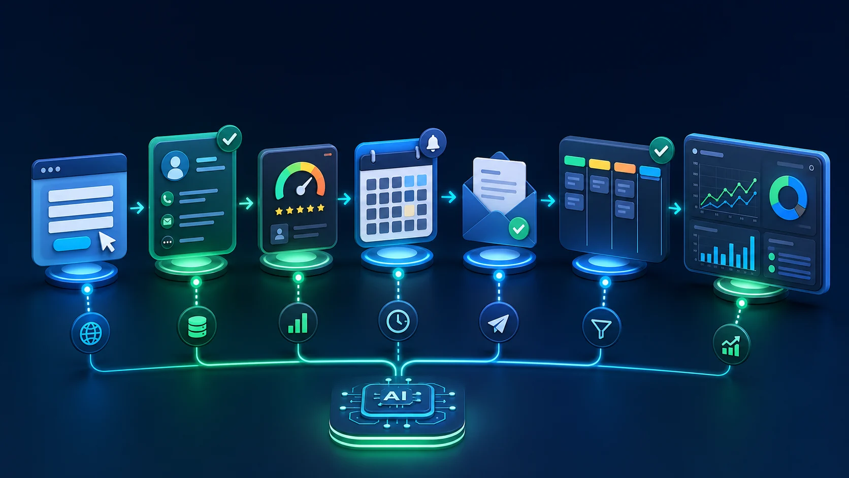 AI automation workflow for lead follow-up and business tasks
