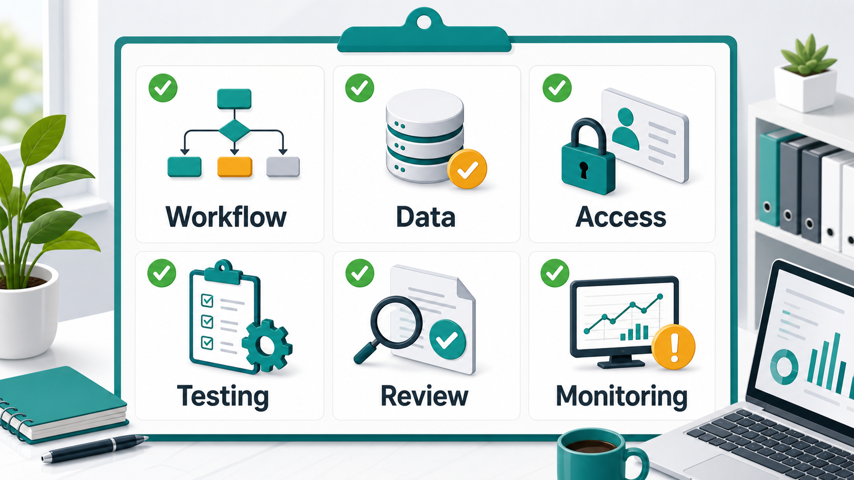 AI automation pre deployment checklist with workflow data access testing review and monitoring