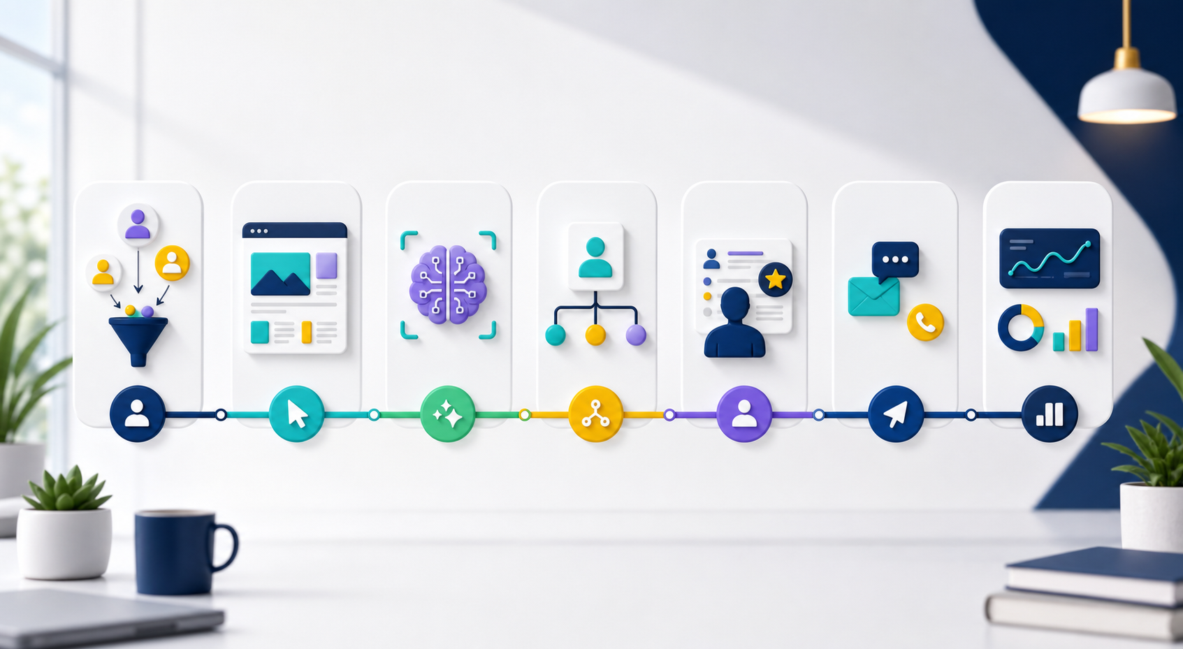 Roadmap for implementing AI lead generation from website traffic to reporting