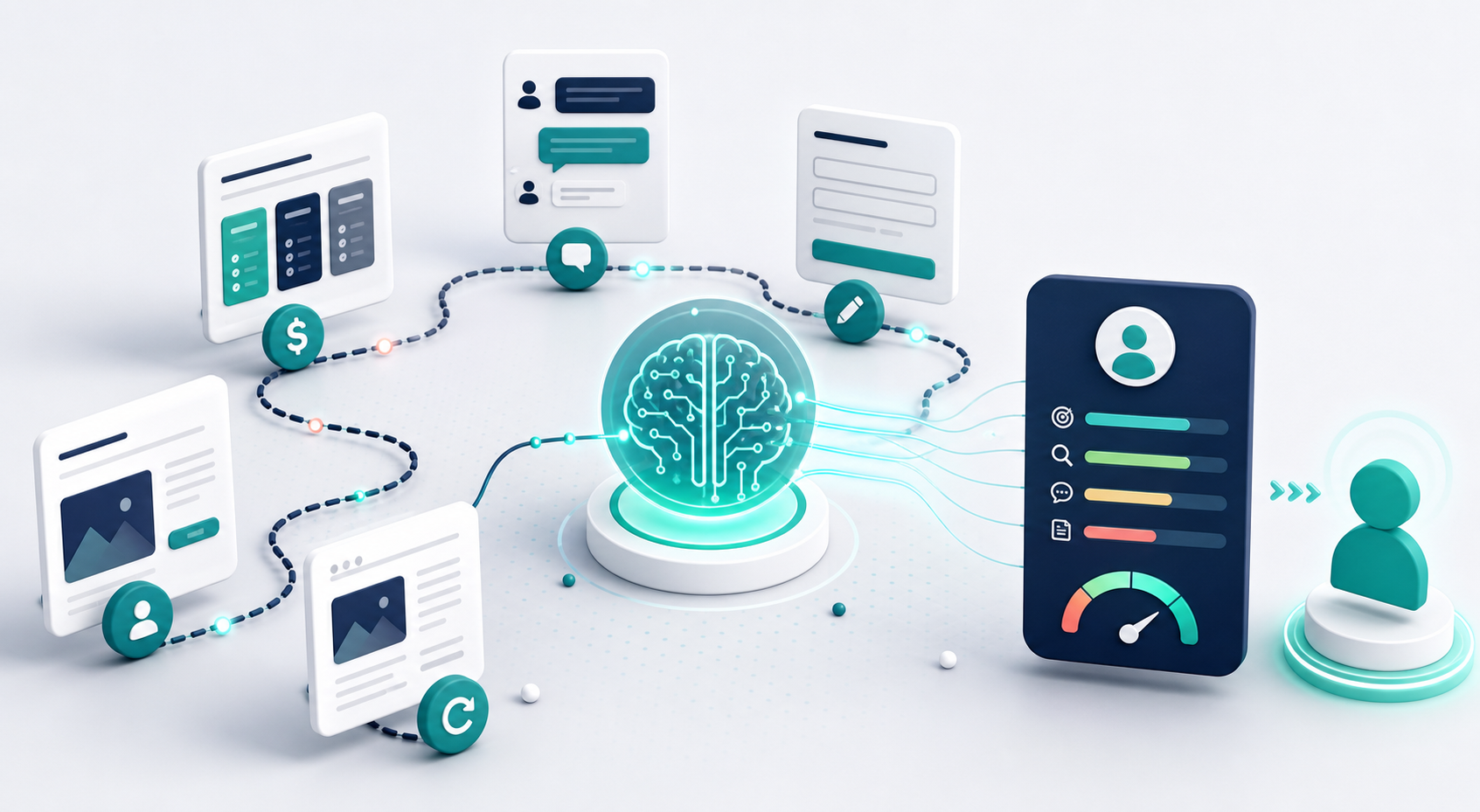 AI analyzing website visitor intent signals before lead qualification
