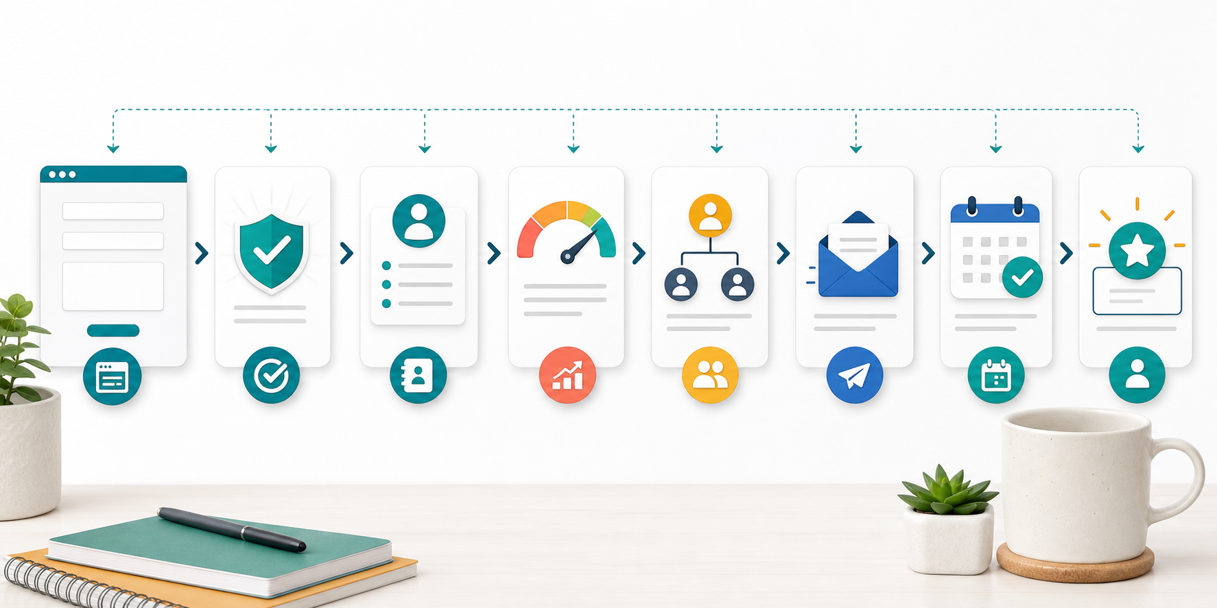 Contact form to customer workflow map with validation CRM lead scoring assignment follow up booking and onboarding