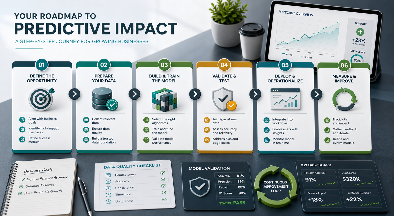 Roadmap for implementing predictive analytics in a growing business